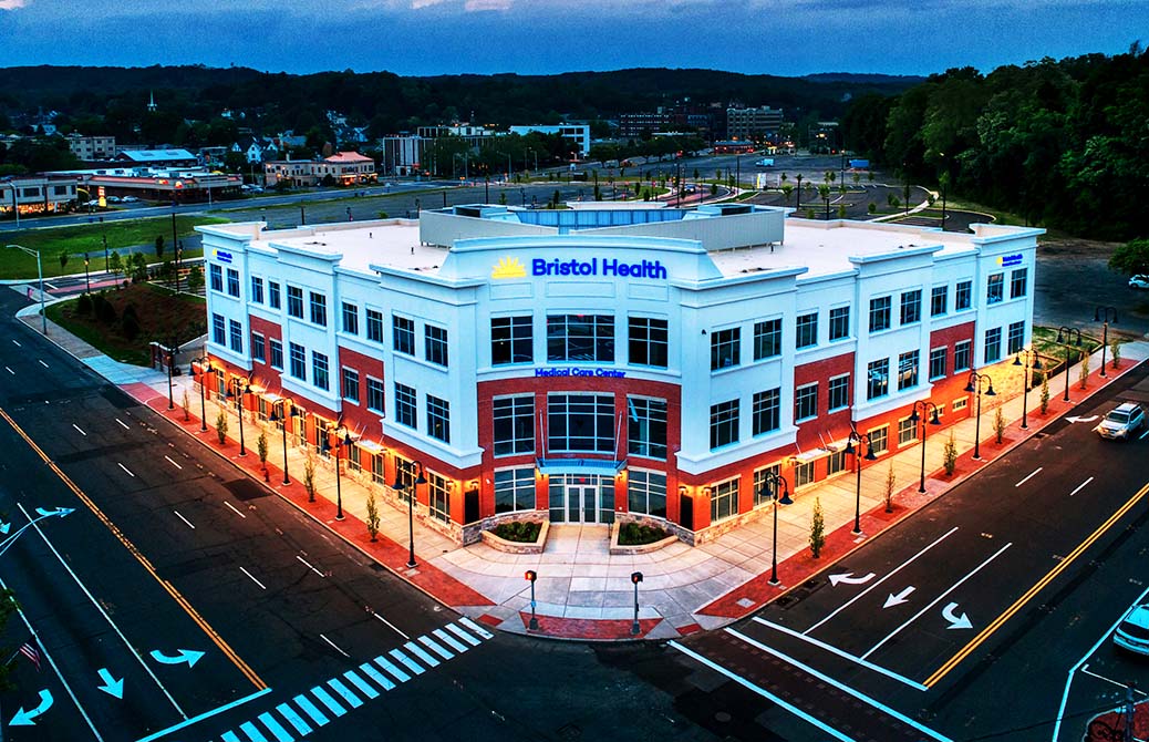Rendina Bristol Health Building Exterior Drone Shot